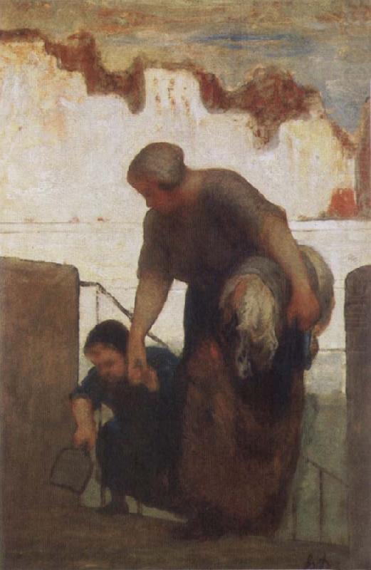 Honore  Daumier The Washer woman oil painting picture